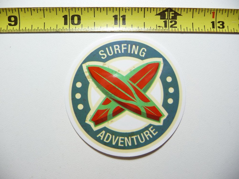 CROSSED SURFBOARDS SURFING STICKER DECAL TRAVEL VACATION ON HOLIDAY