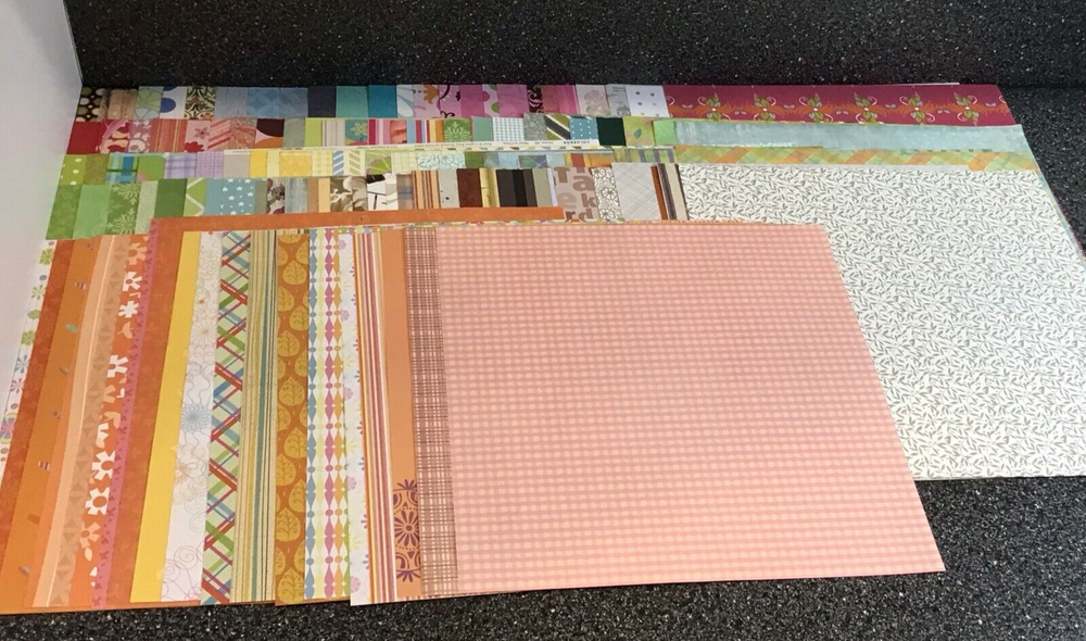 125 Destash Paper Various Brands & Weights Lot Journal Scrapbook Album Read 4SP