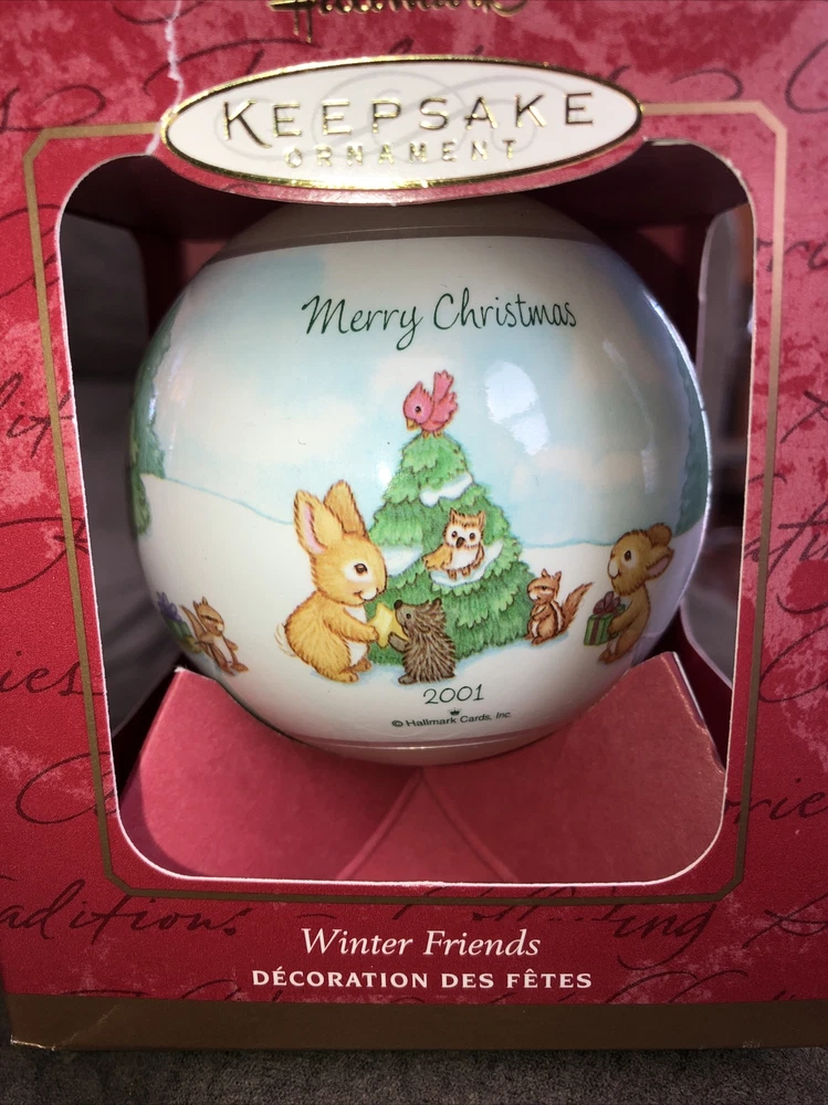 Hallmark Christmas Keepsake Ornament Dated 2001 Winter Friends