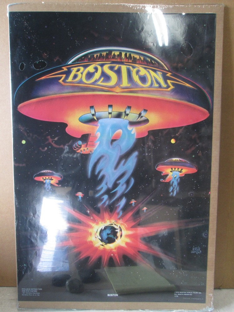 Vintage 1978 Boston Rock n Roll Poster by Roger Huyssen 22292