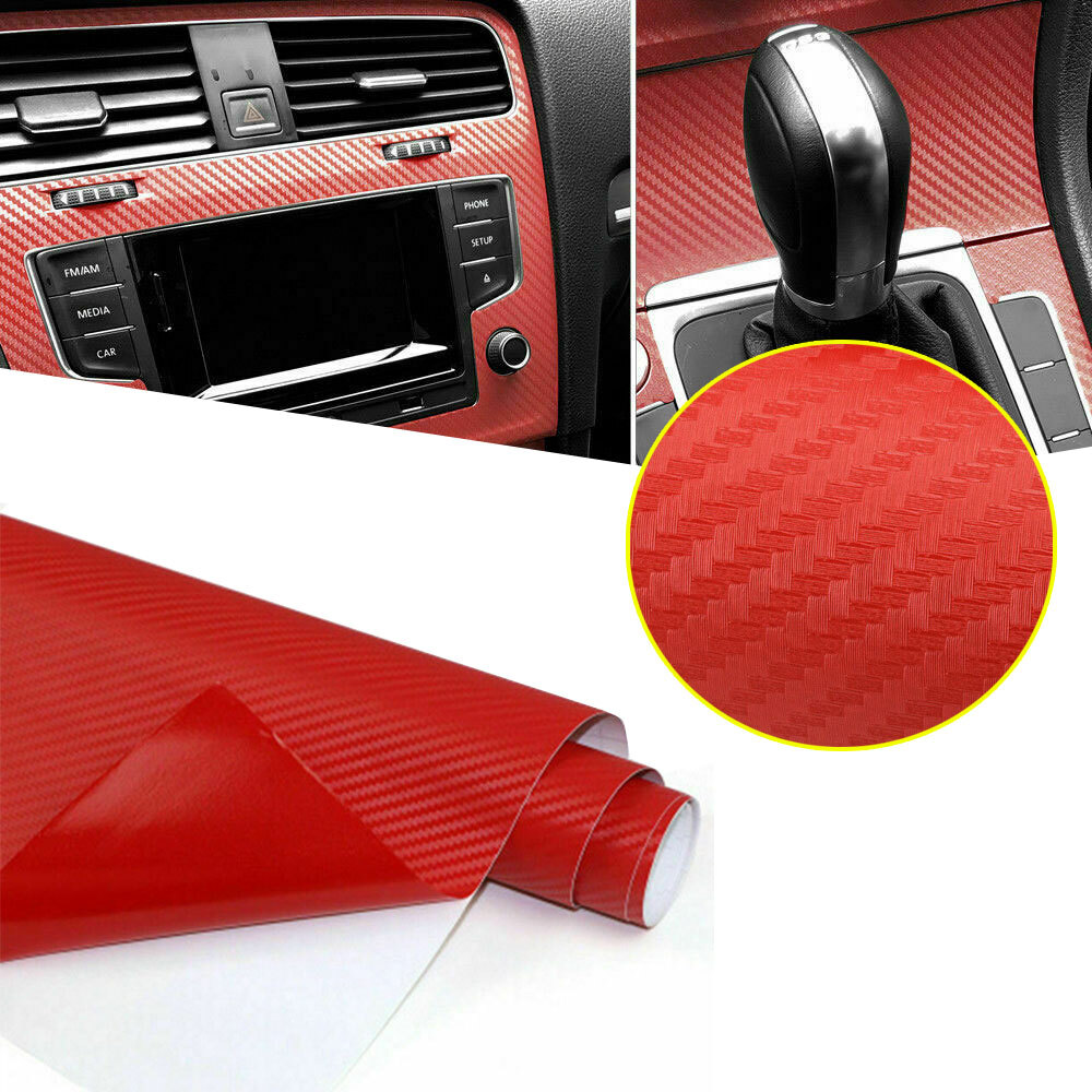 3D Carbon Fiber Vinyl Wrap Sticker for Car Interior Decoration  