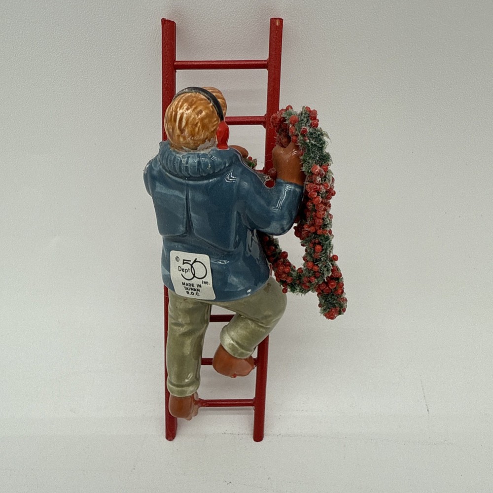 Dept 56 Man Climbing Ladder Hanging Garland #5116-0