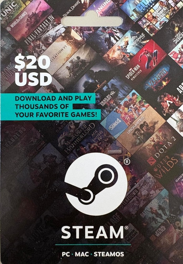 $20 Steam Gift Card - Fast Digital Delivery for PC, Mac & Mobile Games-image