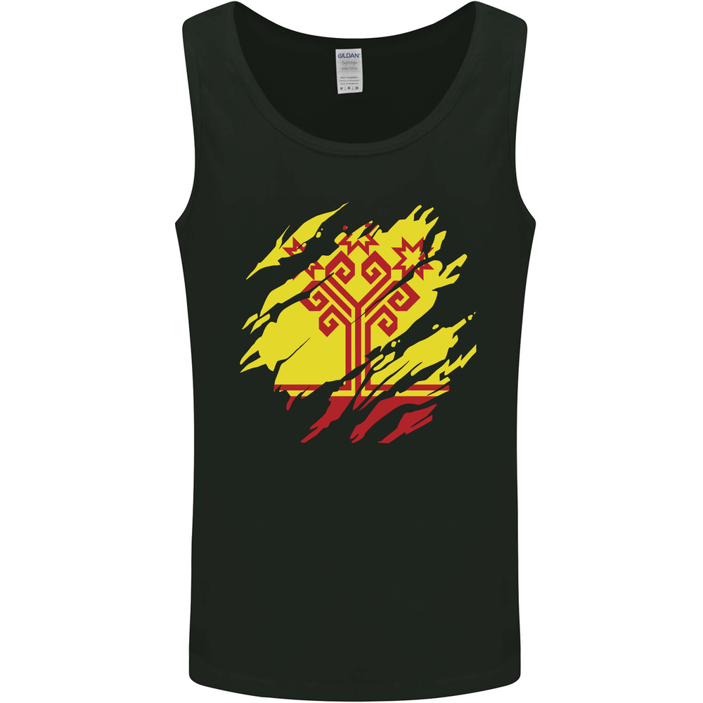 Torn Flag Chuvashia Mens Vest Tank Top