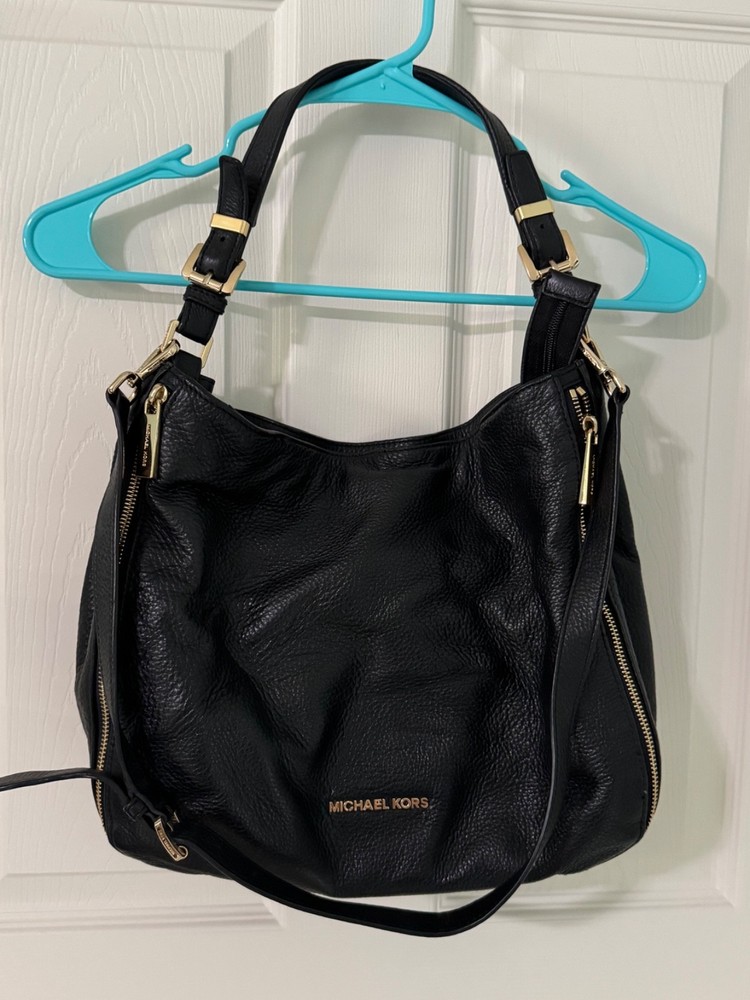 Michael Kors Black Leather Handbag-great condition