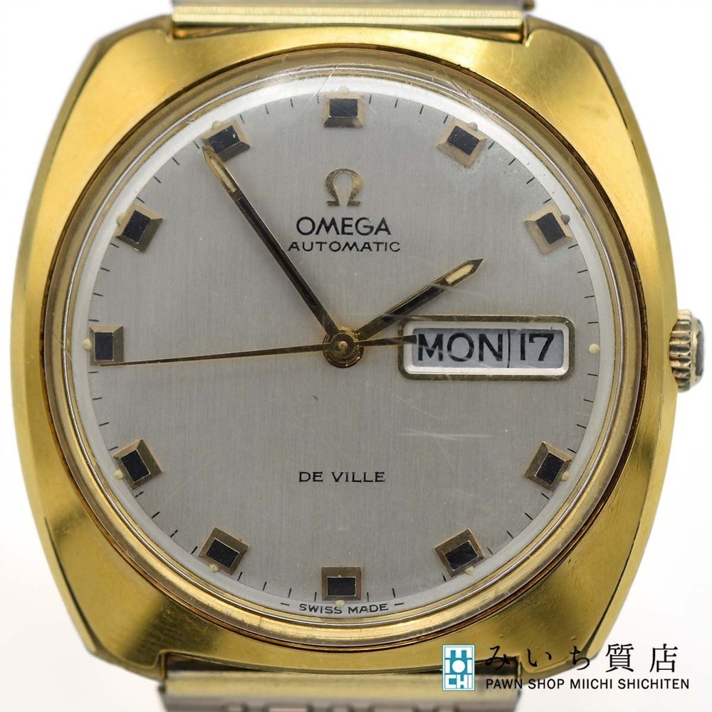 OMEGA De Ville Automatic Silver Dial Leather Strap Watch eo4