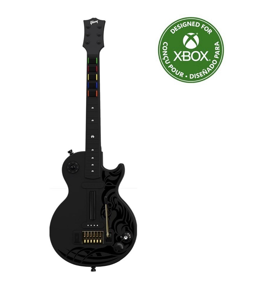 Crkd Gibson Les Paul Black Tribal Electric Guitar For Xbox X,S, 1, PC.