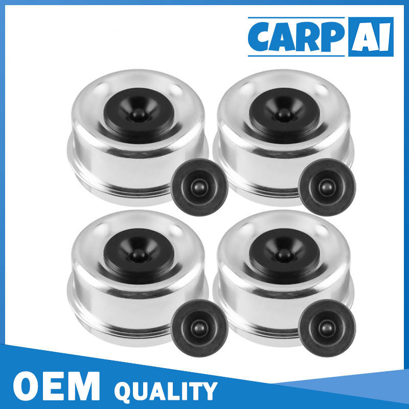 4X 2.72-Inch Chrome Axle Hub Covers Fits 7000-8000 lb Axles