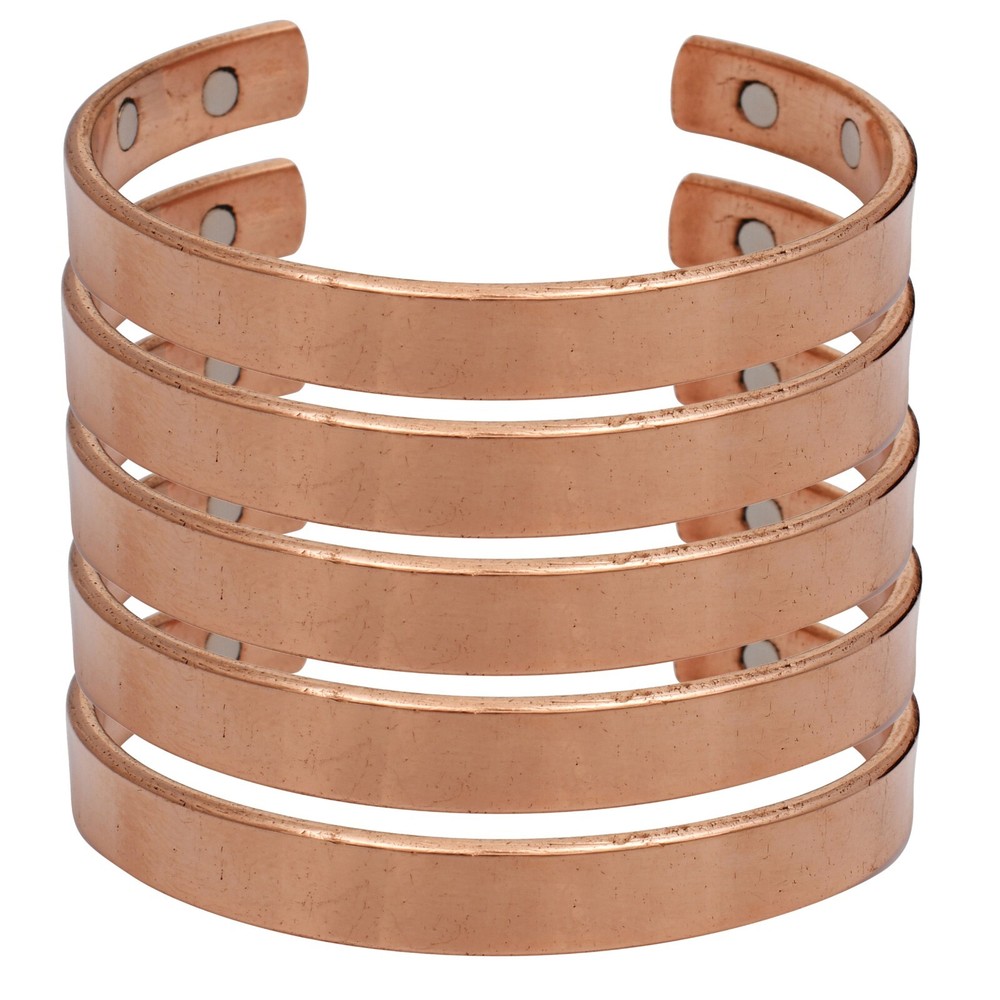 5 Pcs Pure Copper Magnetic Therapy Arthritis Pain Relief Bangle Jewlery LOT-062