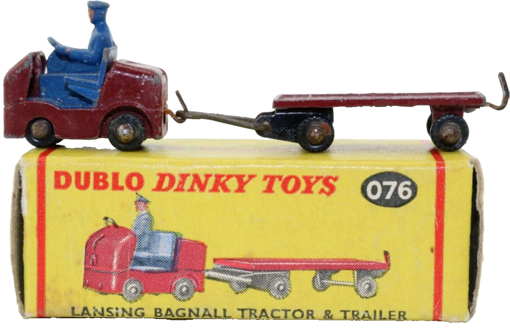 Dublo Dinky Toys No 076 Lansing Bagnall Tractor & Trailer England Boxed