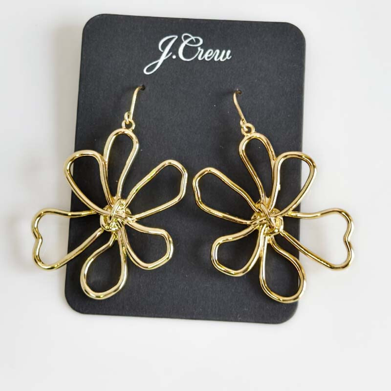 New 56mm Jcrew Flower Drop Earrings Gift Fashion Women Party Holiday Jewelry