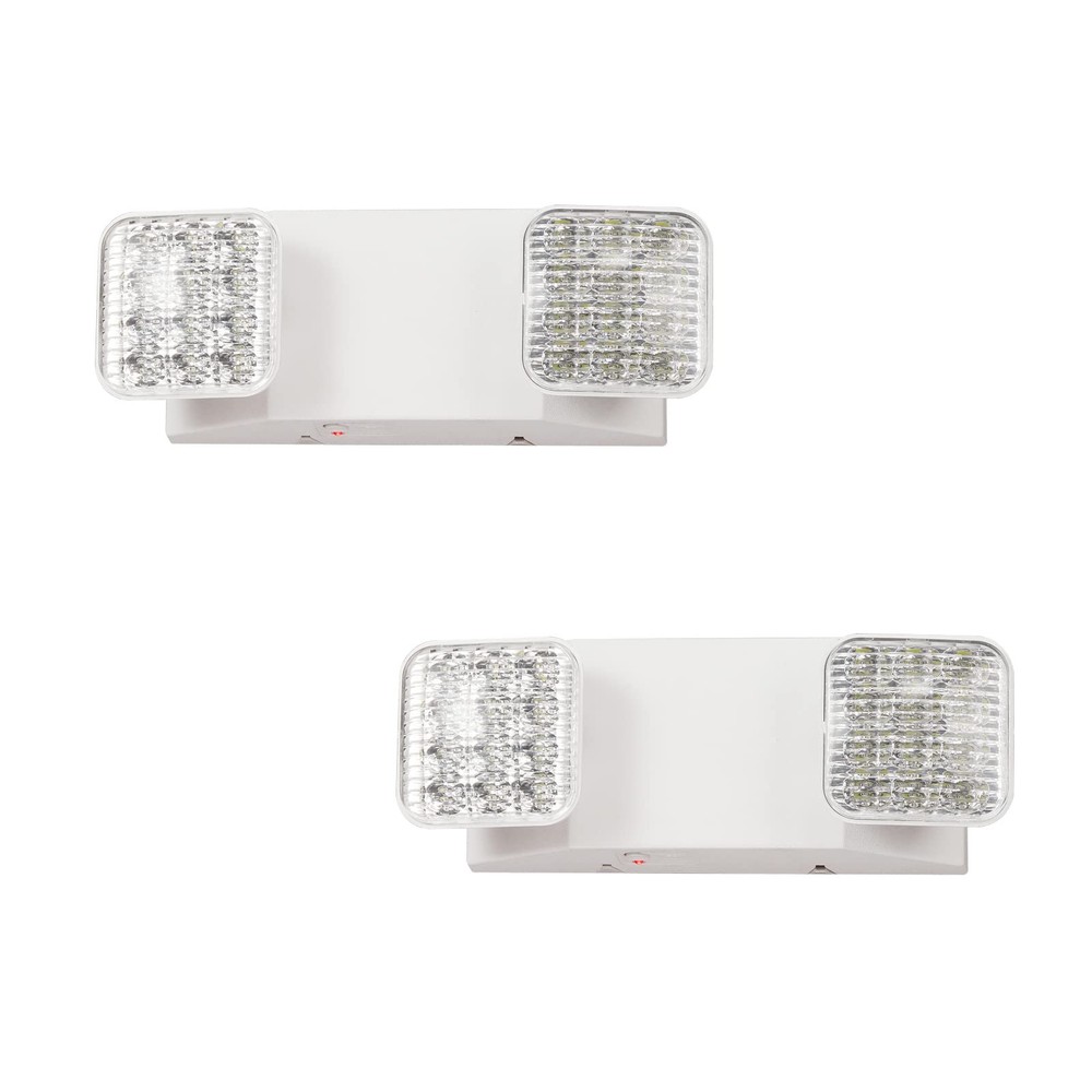 LED Emergency Lights with Battery Backup, Two Head Adjustable Commercial Emer...