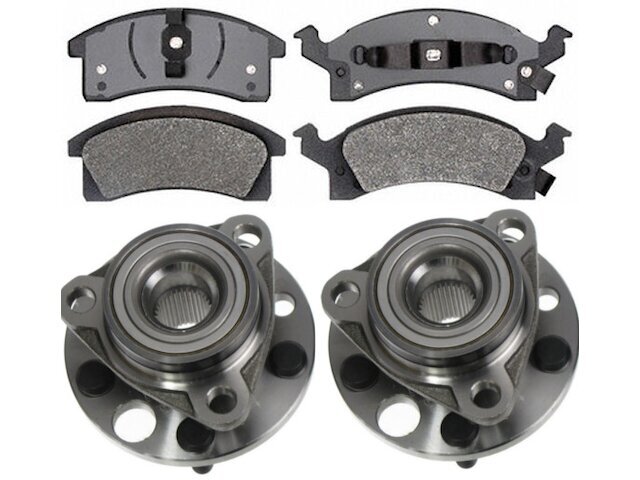 For 1991-1997 Pontiac Grand Am Wheel Hub Assembly and Brake Pad Kit 49639DBNT