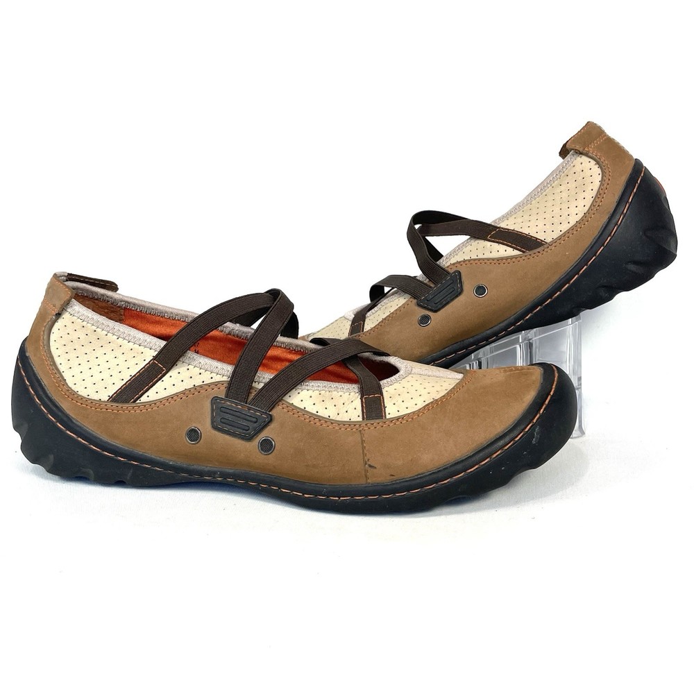 Privo By Clarks Tan Leather Strappy Sport Mary Jane Shoes Size Womens 9.5