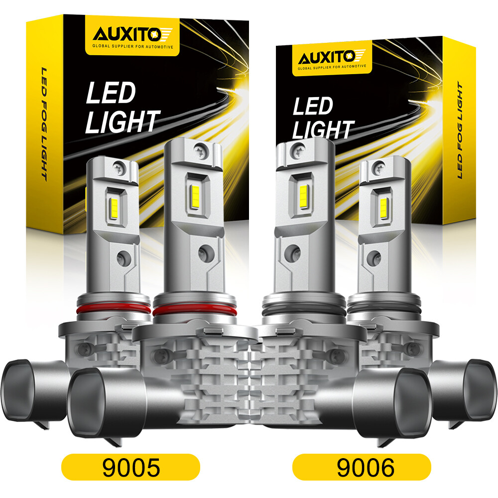9005 9006 LED Headlights High Low Beam Bulbs 100W Super Bright 6500K Combo Pack