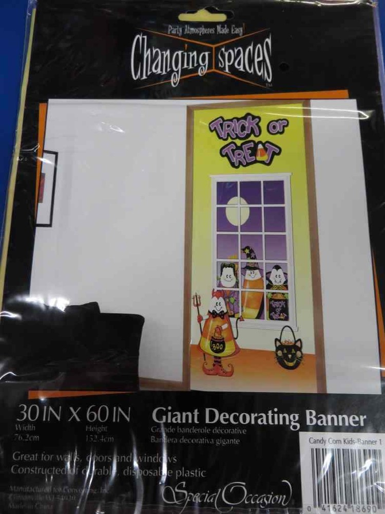 Candy Corn Kids Halloween Carnival Party Wall Decoration Changing Spaces Banner