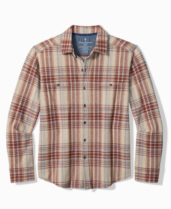 FLASH SALE Tommy Bahama Fireside Santa Fe Stretch Flannel - Warm Mist-image