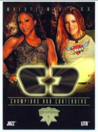 LITA and JAZZ Champs Contenders WWE WrestleMania XX 9CC Trading Card