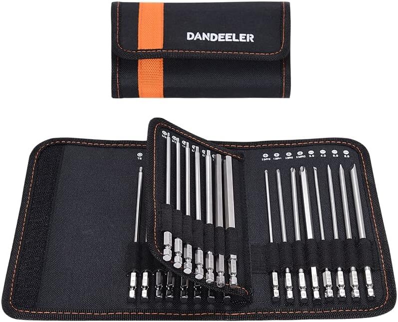 30-Piece Extra Long Security Bit Set with Torx Hex Slotted Phillips Square Pozidriv