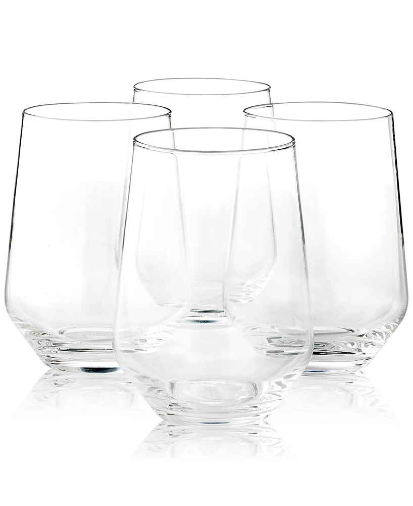 Hotel Collection 4-Piece Stemless Wine Glass Set