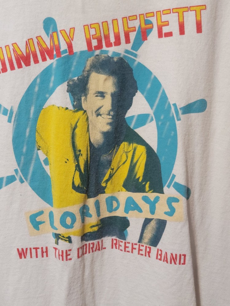 Jimmy Buffett (RIP) 1986 Floridays Tour Concert Tee Shirt Heavy Cotton Gildan XL