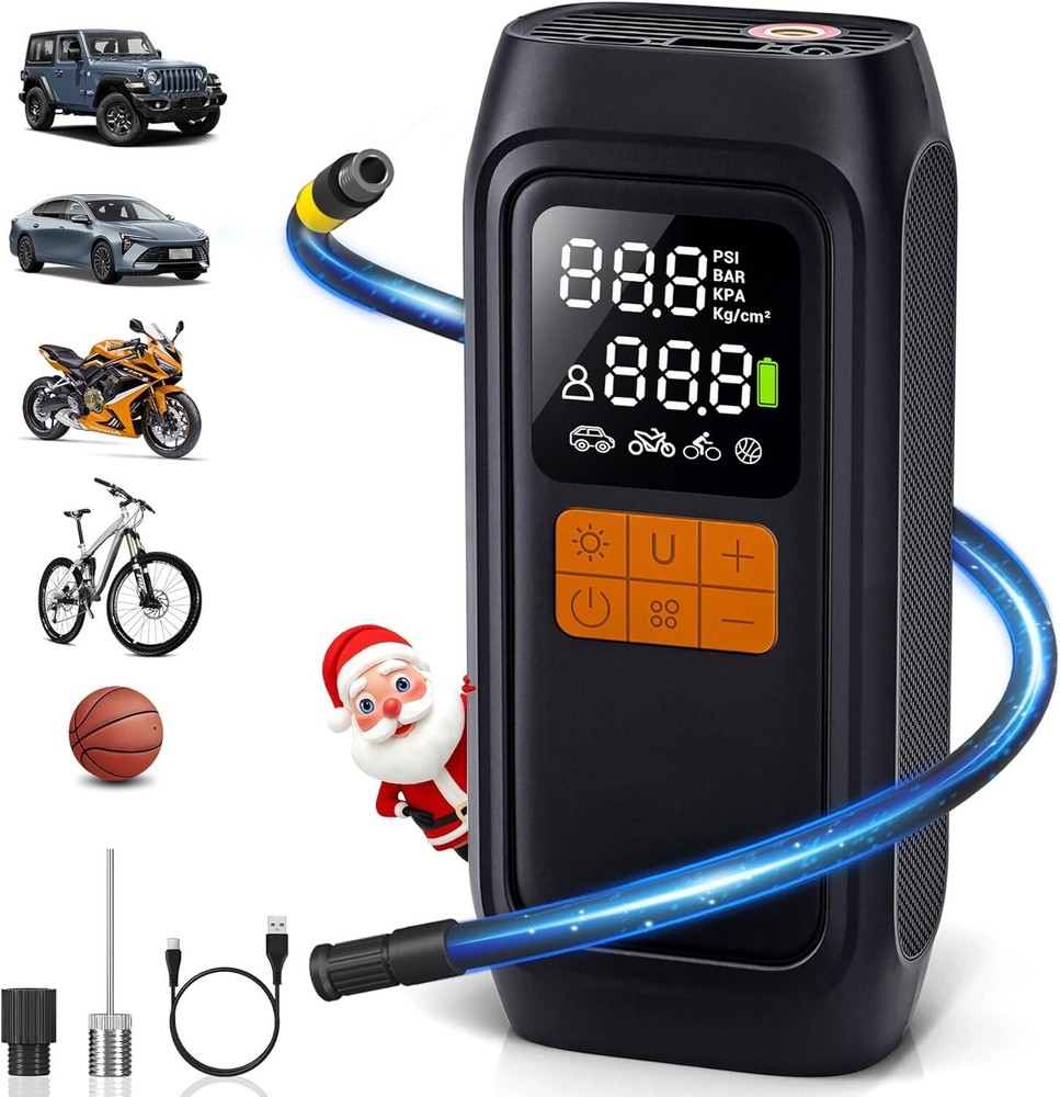 Lightweight Cordless Air Pump with 4+ Modes for Car Tires and Sports Gear
