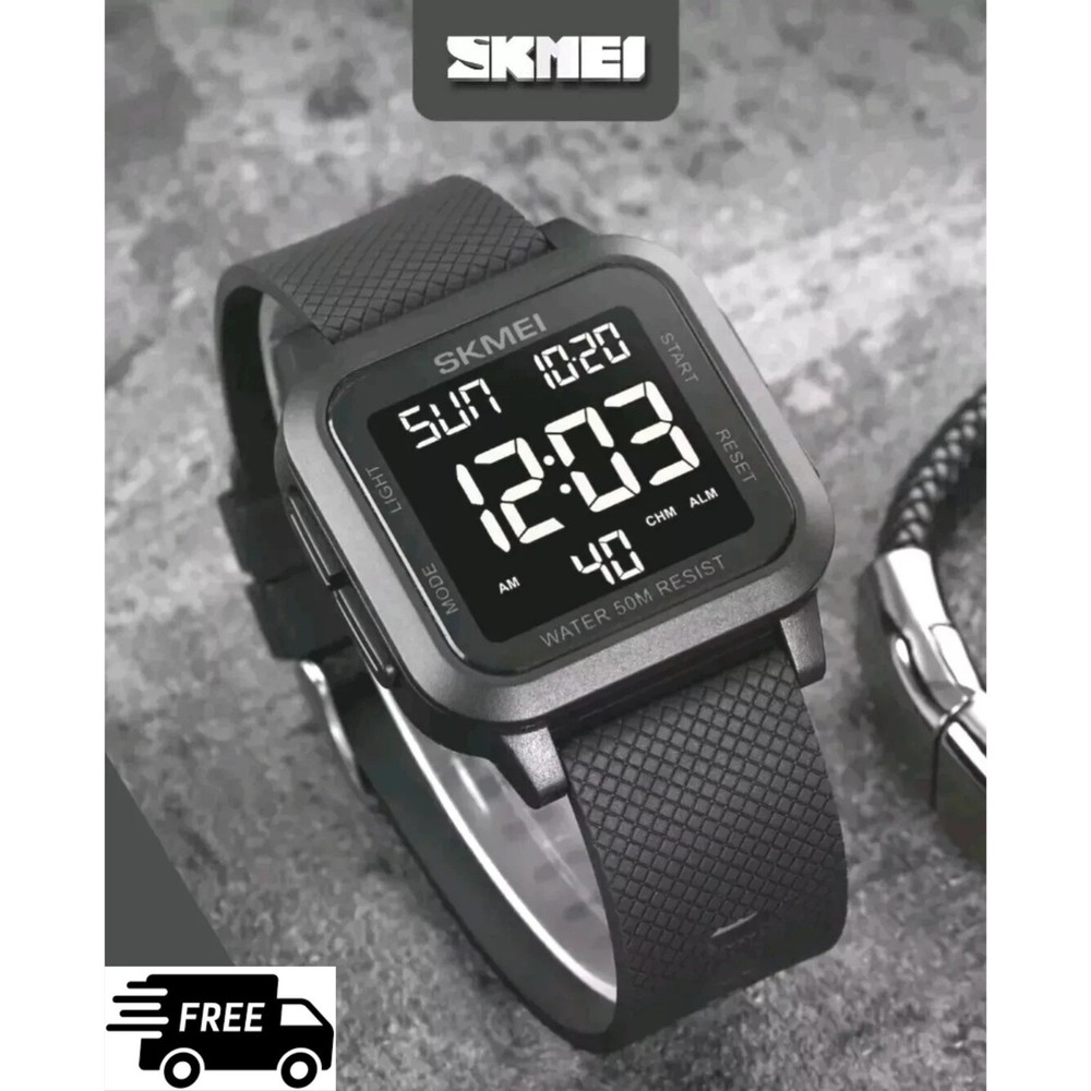 Men Waterproof Digital Sports Watch Military Tactical LED Backlight Wristwatch