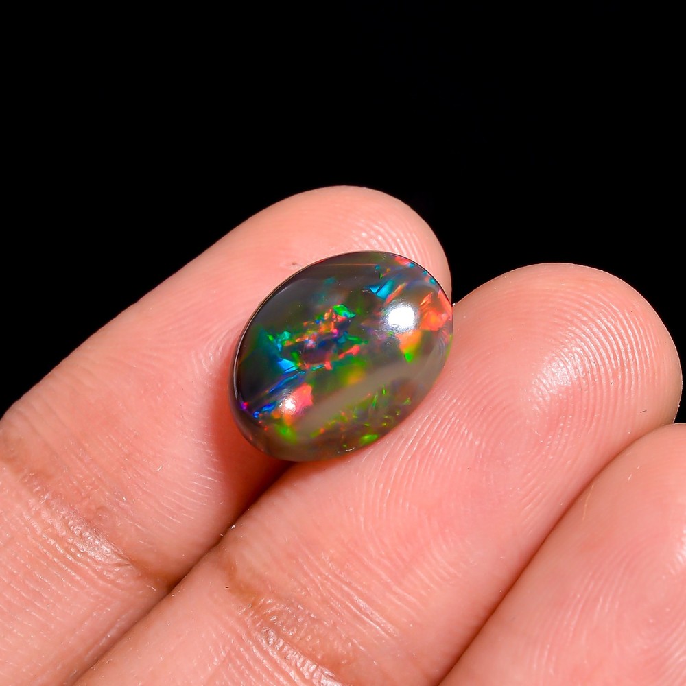 Jeweler's Choice: 3.00ct Black Welo Opal Cabochon - 12x9mm Oval - Stunning Fire