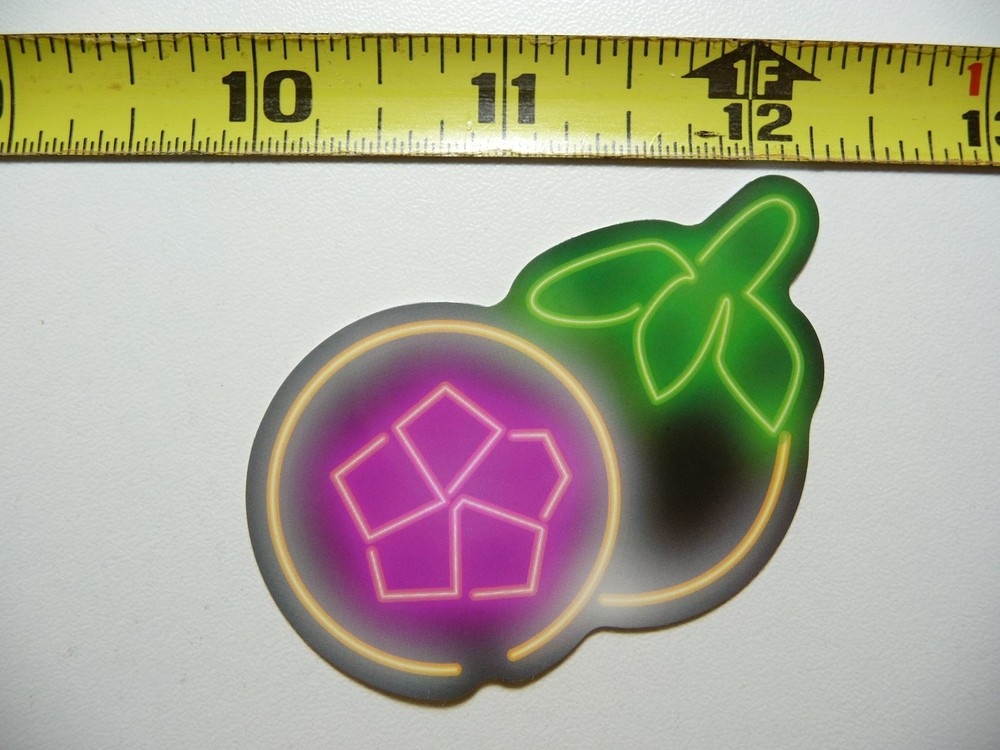 Neon eggplant fruit garden sticker decal for fun scrapbooking