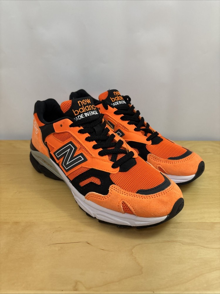 NEW BALANCE 920 'Neon Orange Black MADE IN ENGLAND SNEAKERS M920NEO - Size 7.5 M