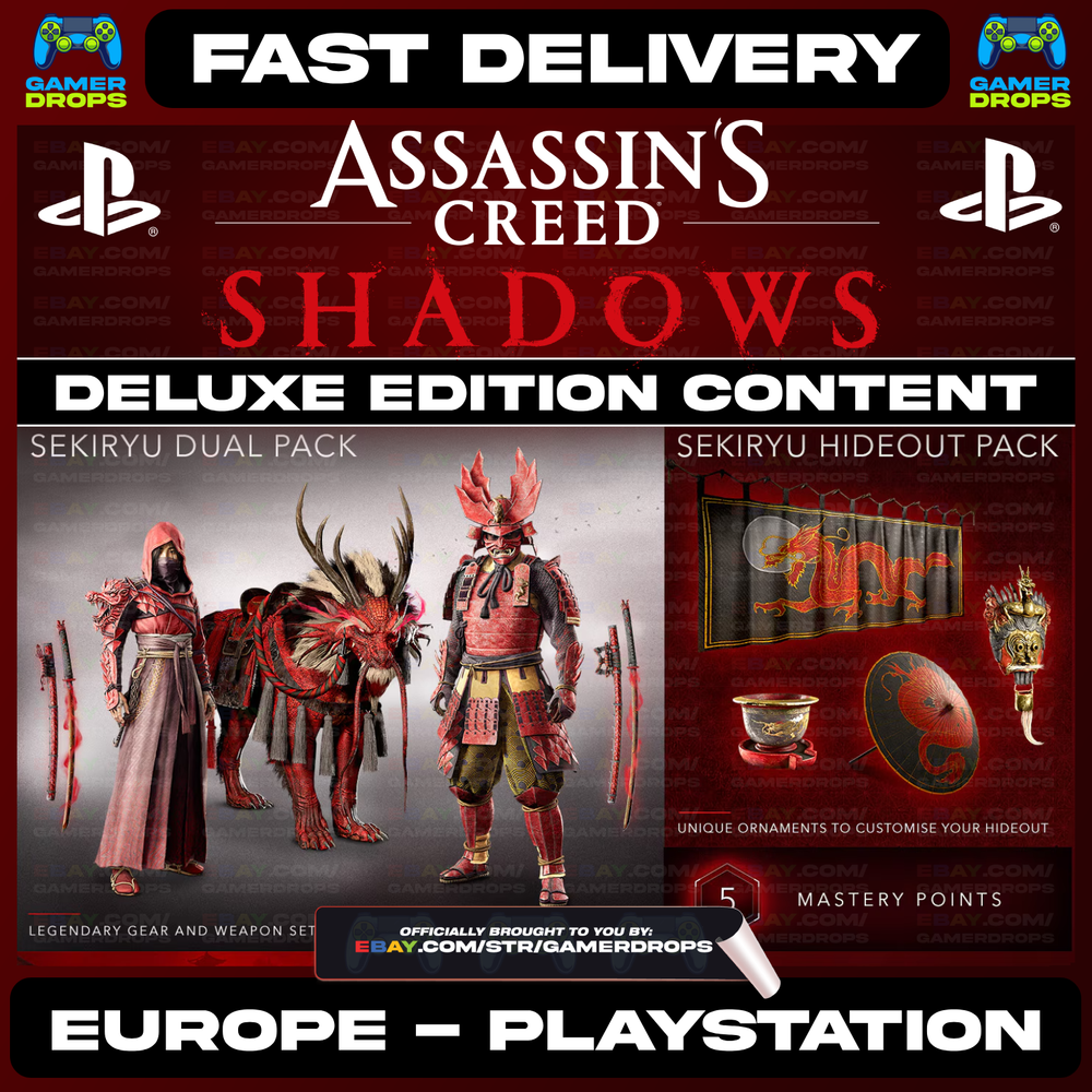 Assassins Creed Shadows DELUXE EDITION CONTENT - EUROPE - PLAYSTATION