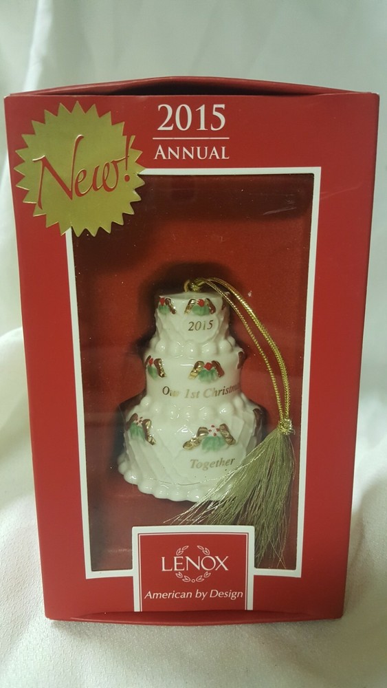 Lenox 2015 Our First Christmas Together Keepsake Cake Ornament 853549
