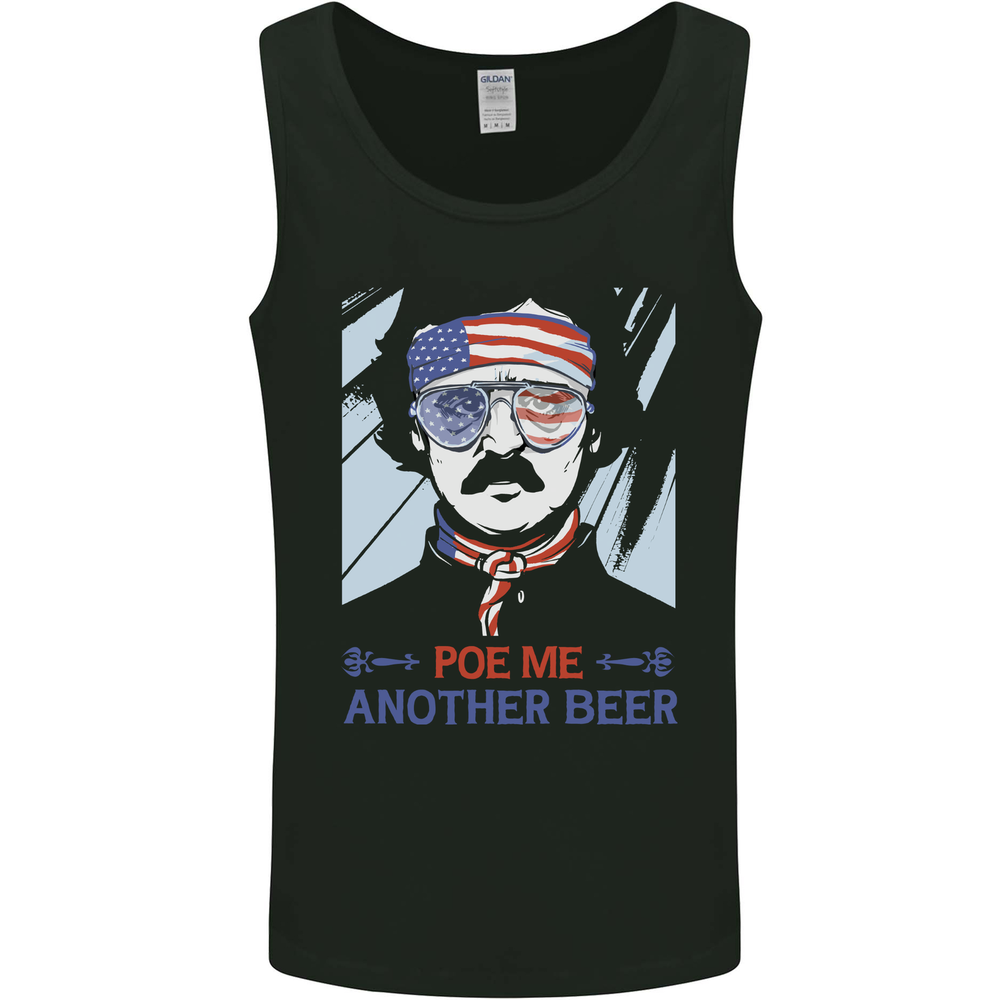 Poe Me Another Beer Funny Edgar Alcohol Mens Vest Tank Top