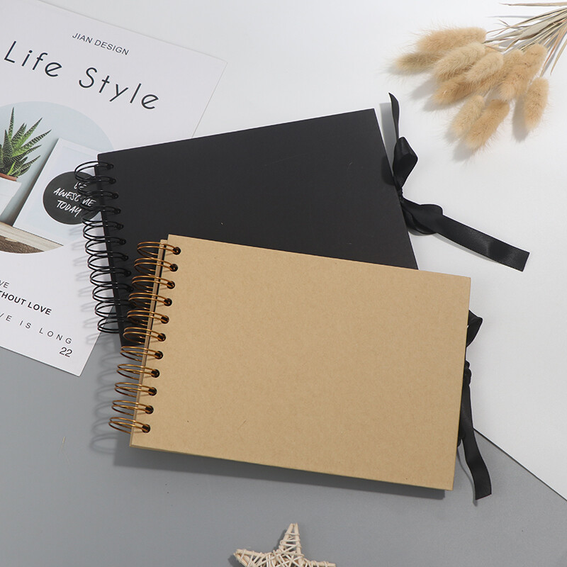 80-Page Black A4 Photo Album for DIY Scrapbooking & Memory Keeping