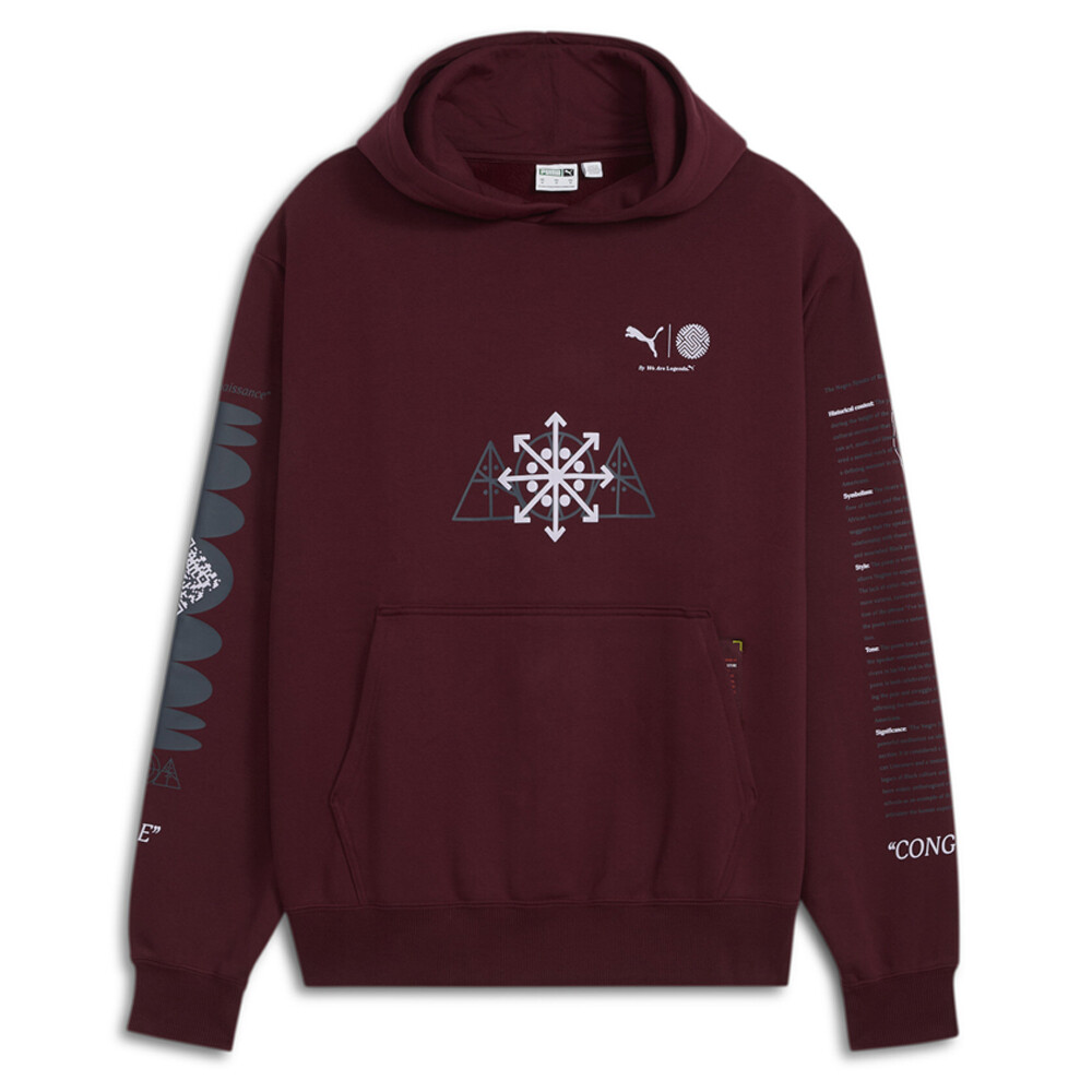 Puma Schomburg X We Are Legends Graphic Pullover Hoodie Mens Red Casual Outerwea