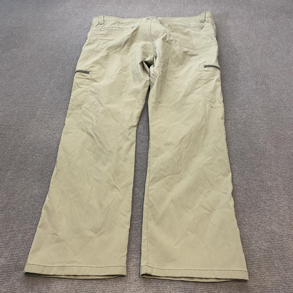 Wrangler Outdoor Hiking Pants Mens 42x30 Tan Nylon Stretch Cargo Zip Pocket