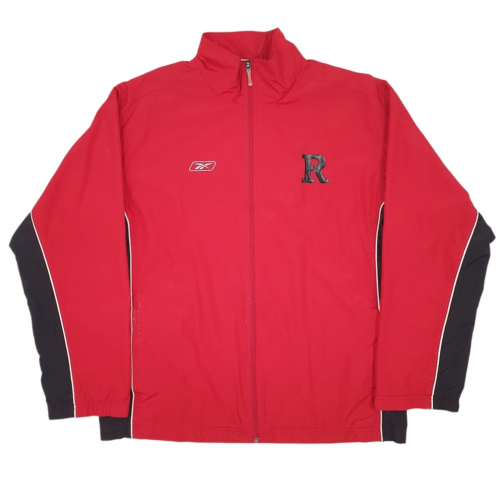 REEBOK Windbreaker Jacket Coat Vintage 90s 00s Rutgers Mens L