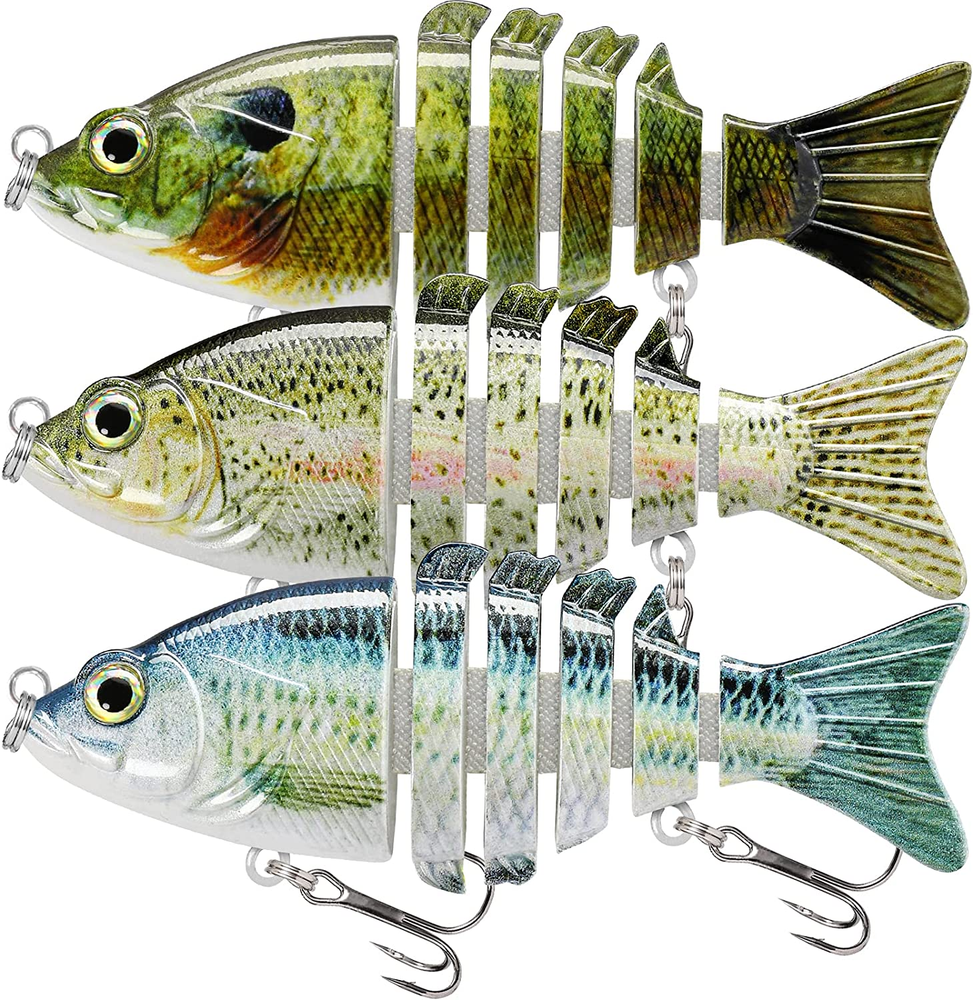 SwimMax Realistic Bass Trout Crappie Lure for Saltwater Freshwater Fishing
