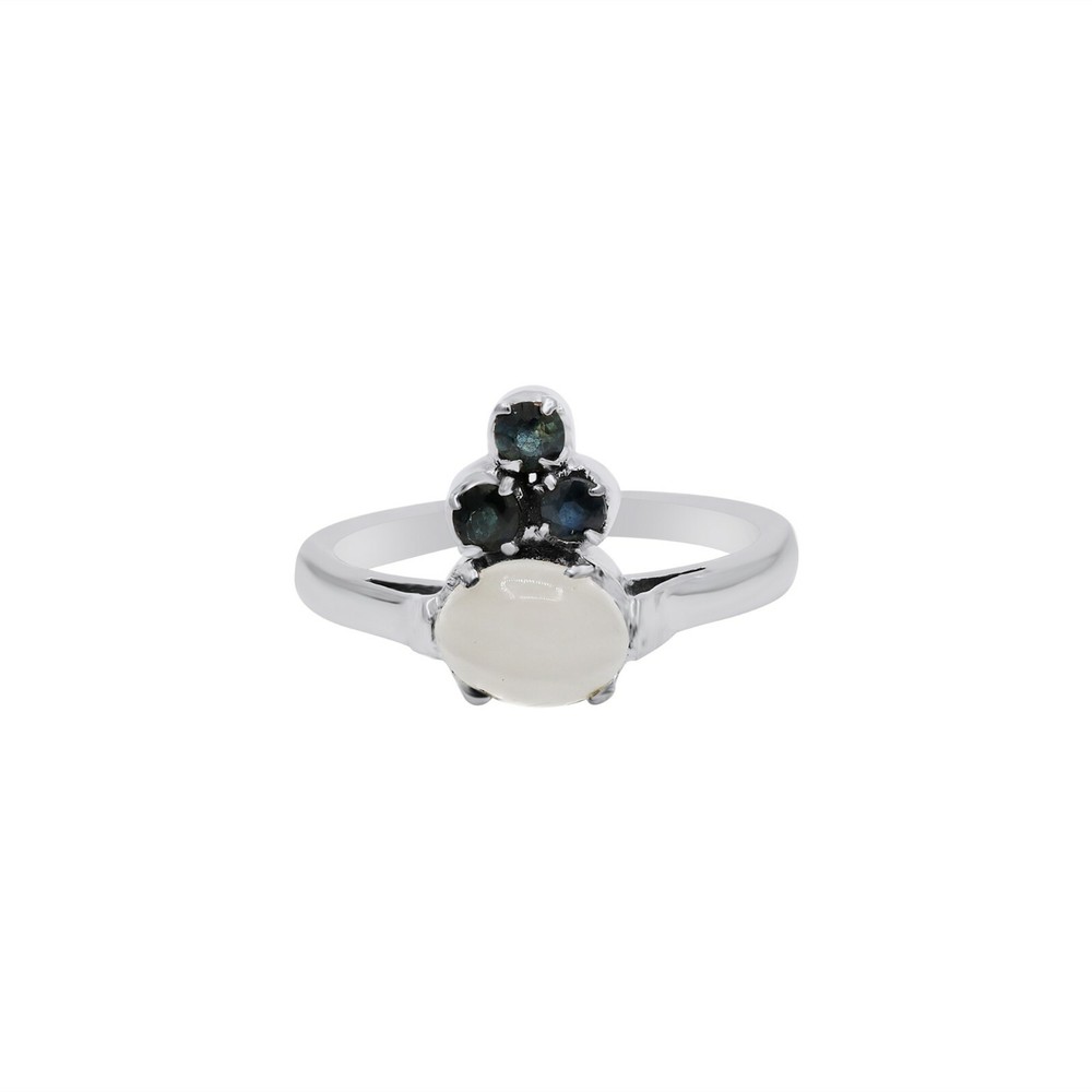 Cat's Eye And Sapphire Ring 925 Sterling Silver Free Shipping Christmas Day Sale-image