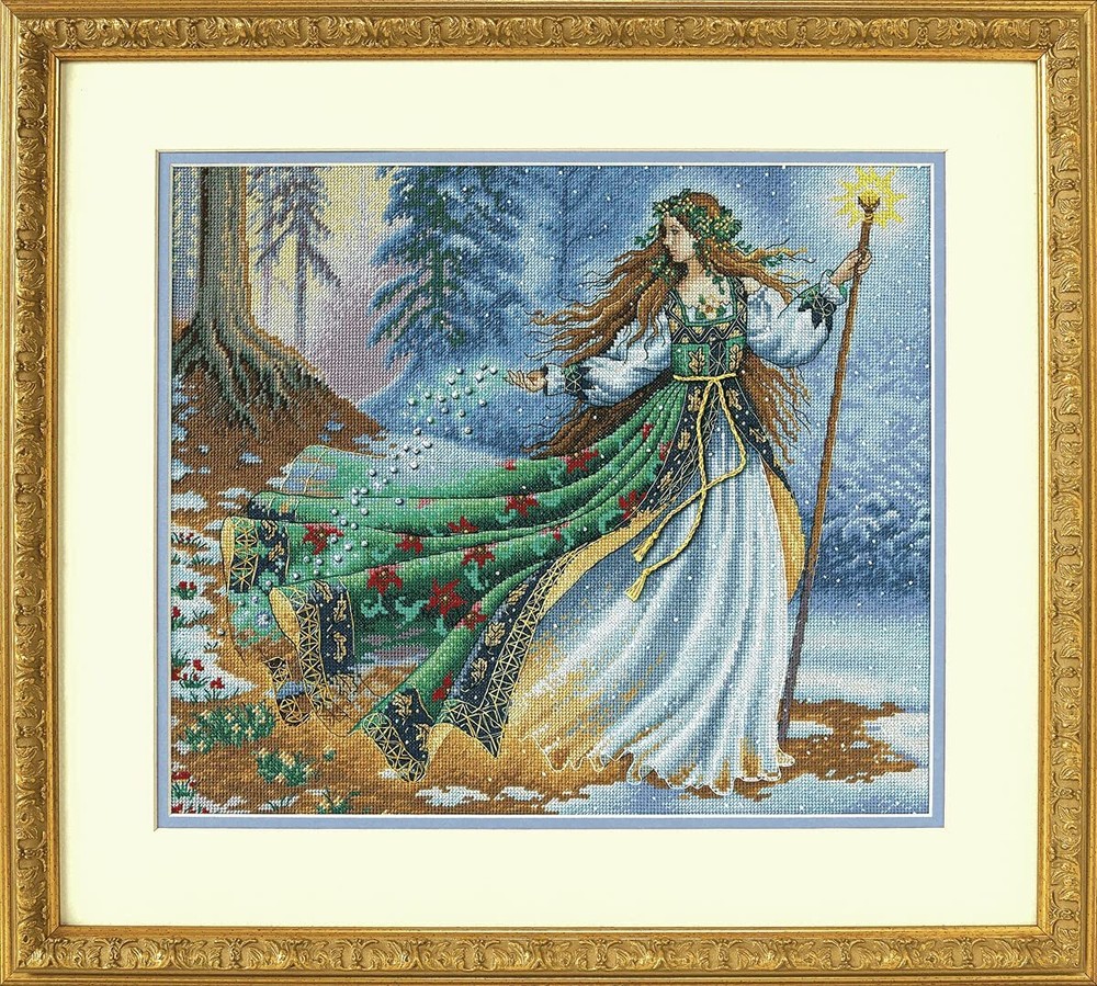 Gold Collection Woodland Enchantress Cross Stitch Kit 16 Count Dove Grey