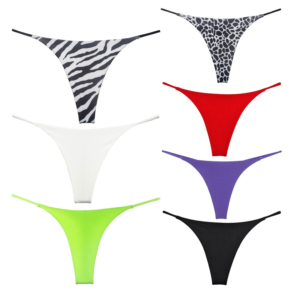 Women’s High-Cut T-Back Low-Rise Thong Panties for Beach or Lingerie