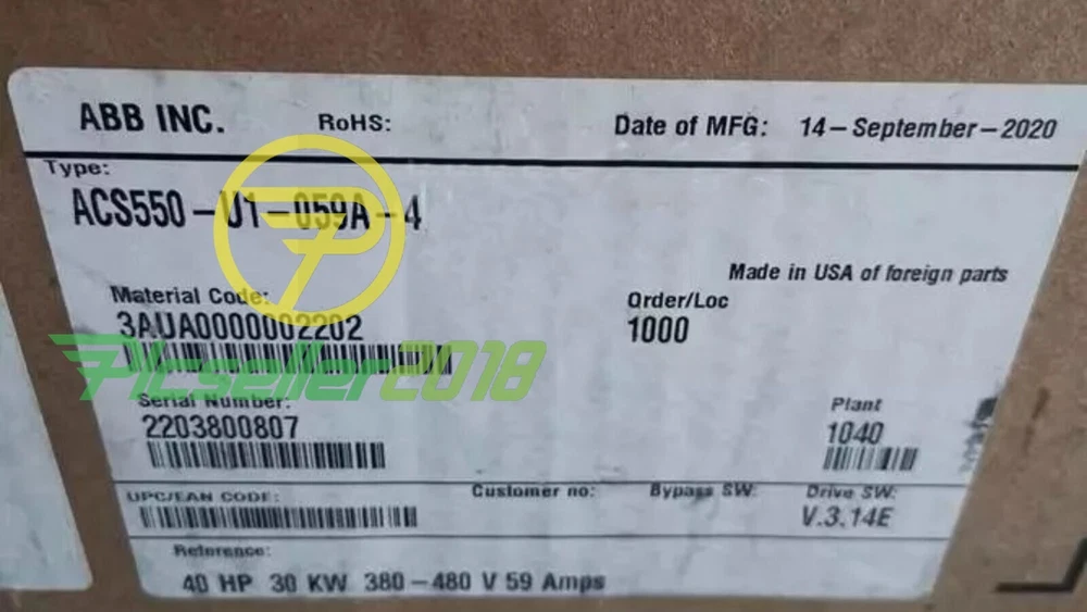 ACS550-U1-059A-4 New Sealed ABB Frequency converter Fast Shipping FedEx or UPS