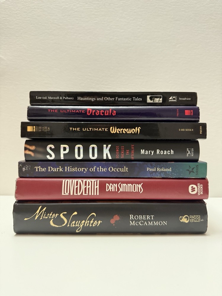 Horror Book Lot - Miscellaneous Fiction And Occult Books 7 Books