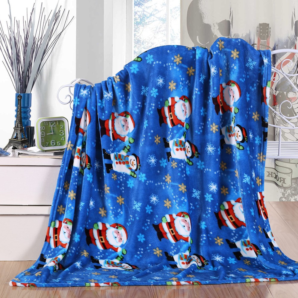 Luxury Velvet Super Soft Light Weight Blanket Prints Fleece Throw - All Year ...