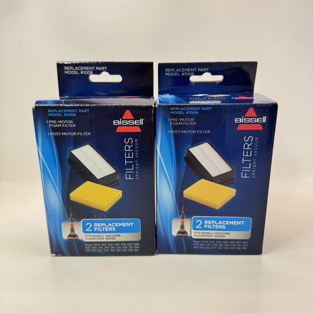 NEW Bissell Pre-Motor Post-Motor Replacement Vacuum Filters Model #1008 Lot 2