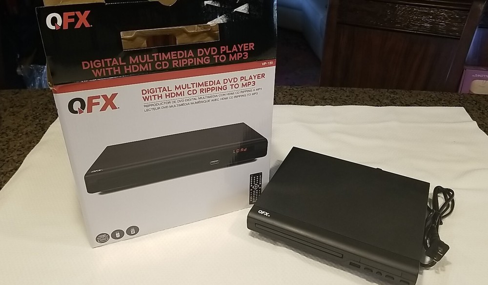 QFX Digital Multimedia Player DVD, CD, CD Ripping to MP3 . Tested No Remote