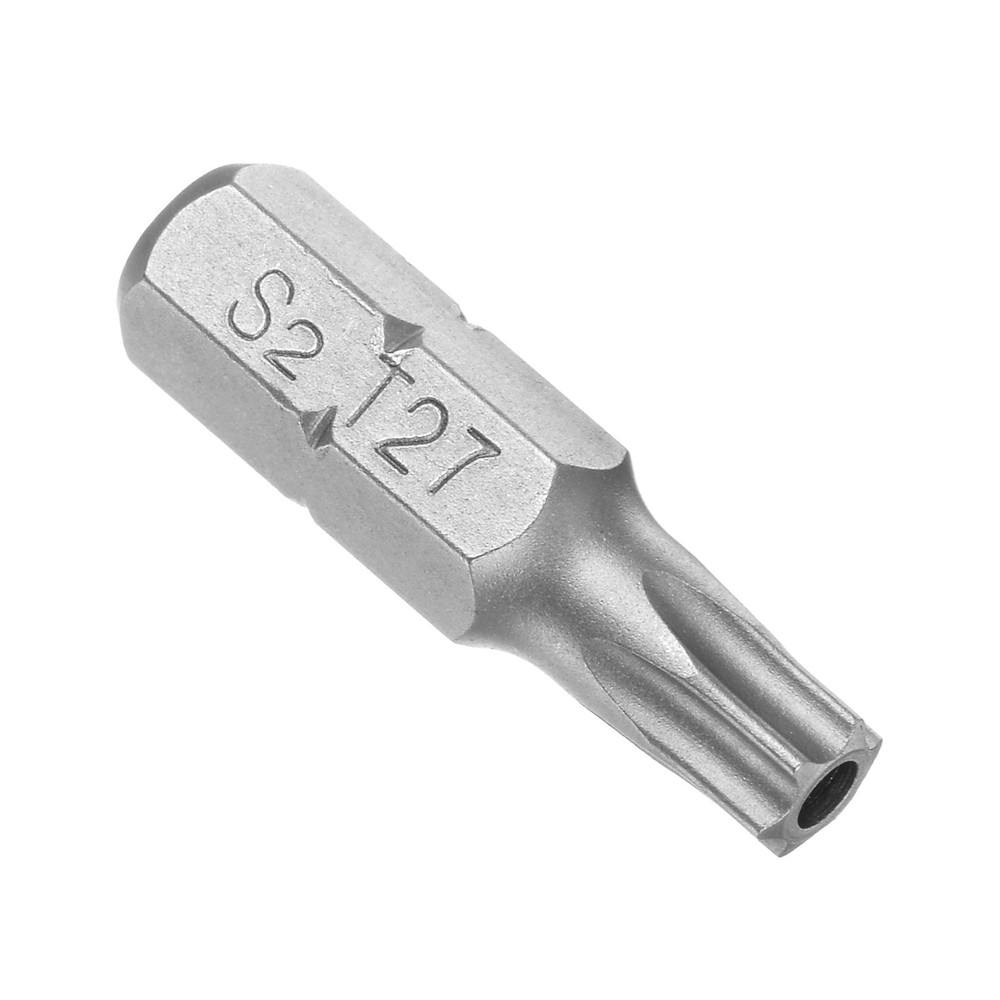 25mm T27 Torx Screwdriver Bit with 1/4 Hex Shank & Magnetic Tip