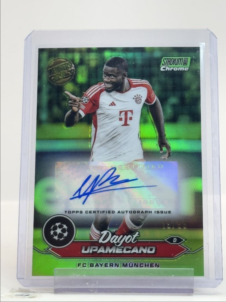 DAYOT UPAMECANO 2023 STADIUM CLUB CHROME GREEN MEMBERS AUTO /99 Q0902-image