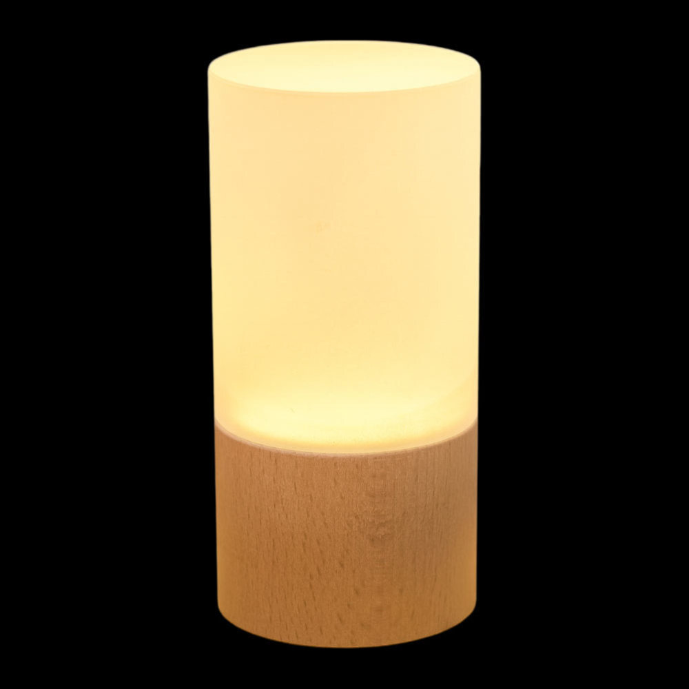 Bedside Lamps Night for Dorm Solid Wood Light LED Desk Baby