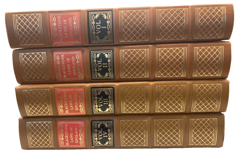 Blackstone's Laws of England 4-Volume Leatherbound Legal Reference Set